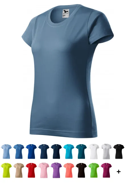 Dam enkel T-shirt, denim