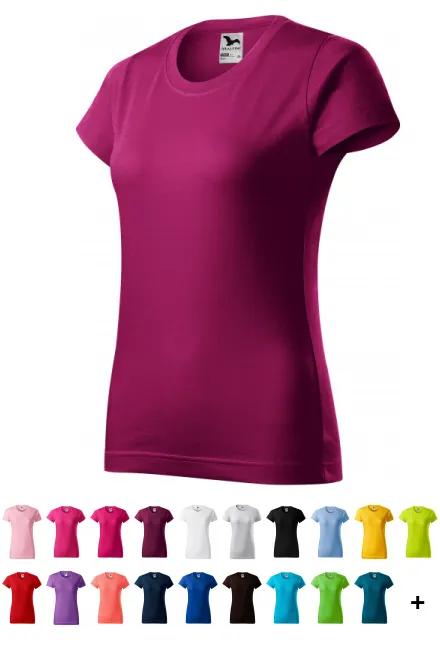 Dam enkel T-shirt, fuchsia