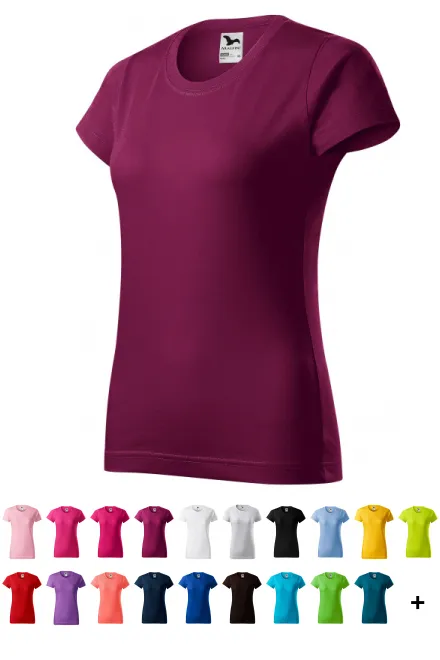 Dam enkel T-shirt, fuchsia