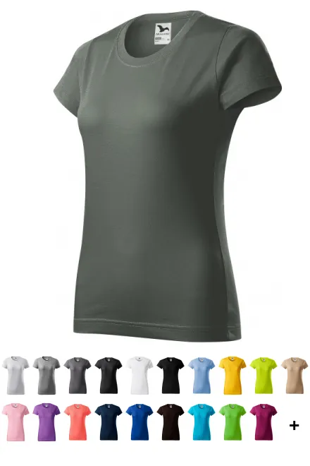 Dam enkel T-shirt, mörk skiffer