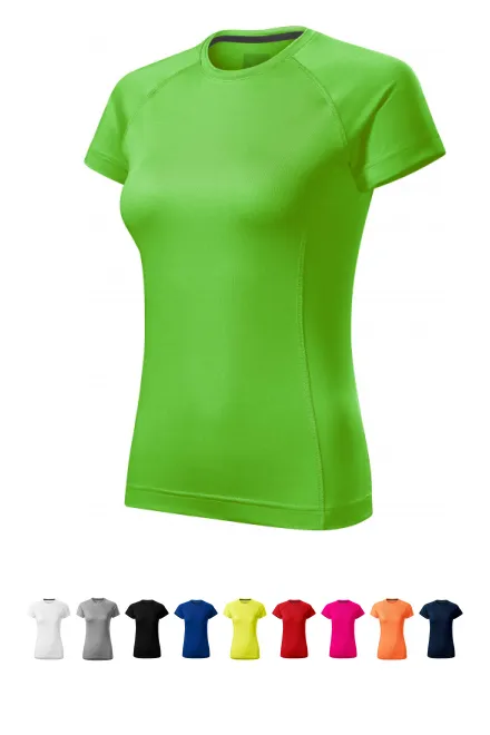 Dam T-shirt för sport, äppelgrön