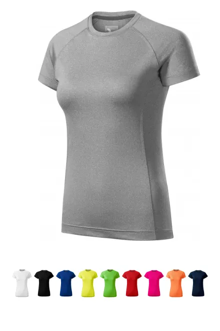Dam T-shirt för sport, mörkgrå marmor