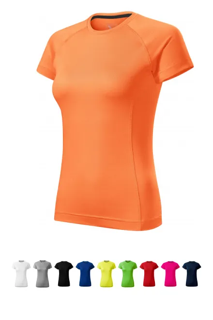 Dam T-shirt för sport, neon mandarin
