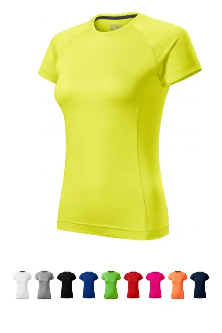 Dam T-shirt för sport, neon yellow