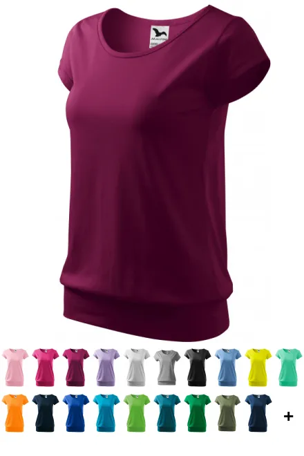 Damer trendig T-shirt, fuchsia