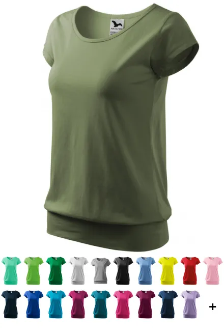 Damer trendig T-shirt, khaki