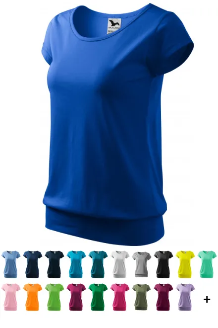 Damer trendig T-shirt, kungsblå
