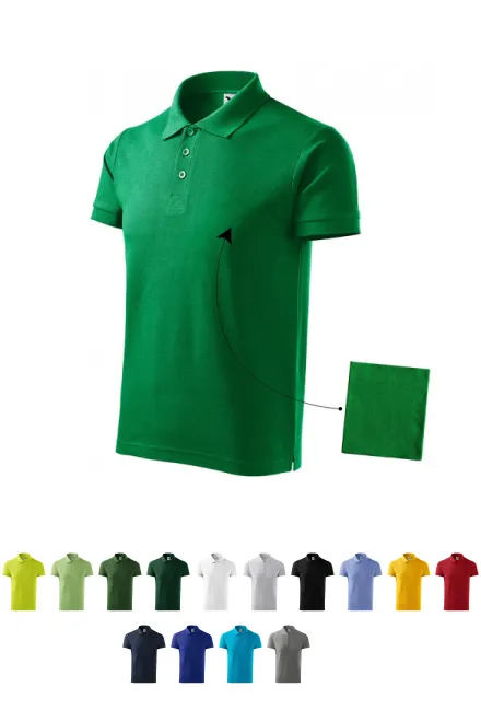 Elegant polotröja för män, gräsgrön