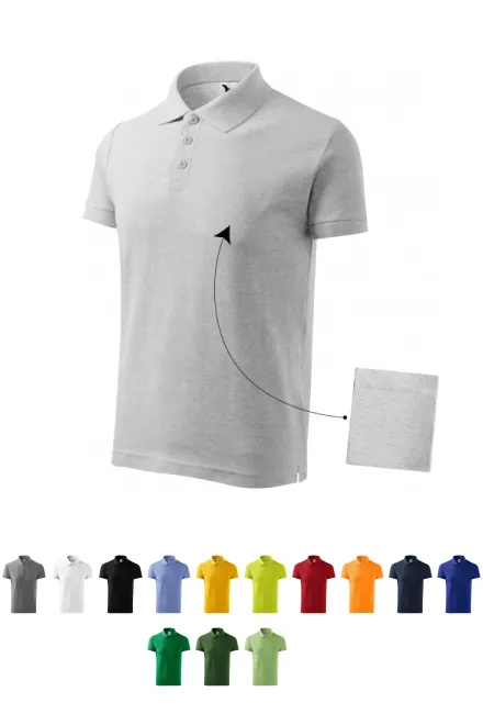 Elegant polotröja för män, ljusgrå marmor