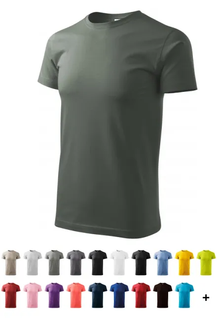 Enkel T-shirt för män, mörk skiffer