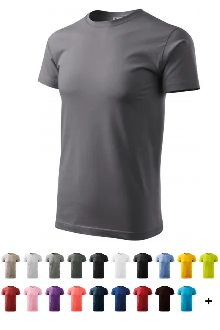 Enkel T-shirt för män, stålgrå