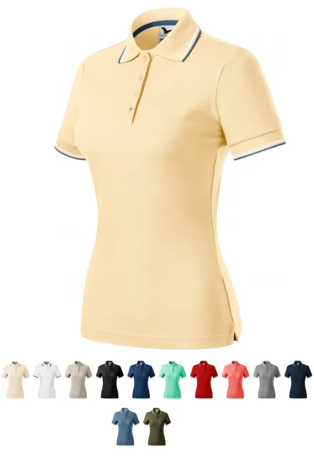 Klassisk pikétröja för kvinnor, vanilj