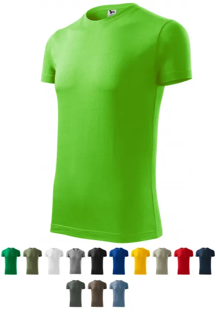 Mäns fashionabla T-shirt, äppelgrön