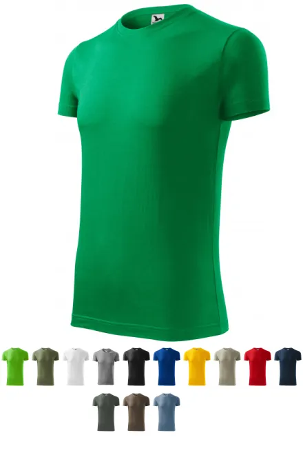 Mäns fashionabla T-shirt, gräsgrön