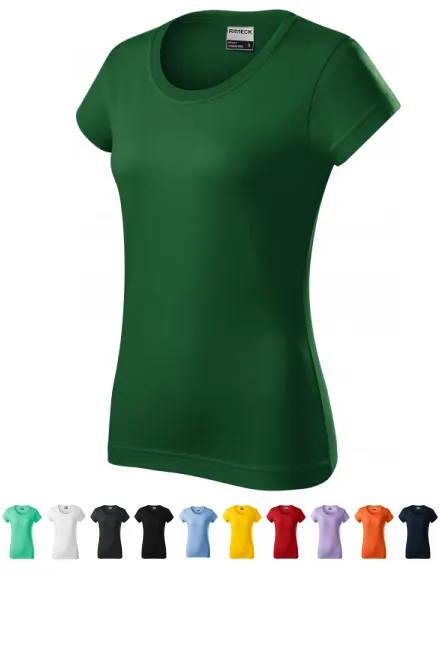 Slitstark damt-shirt, grön på flaska