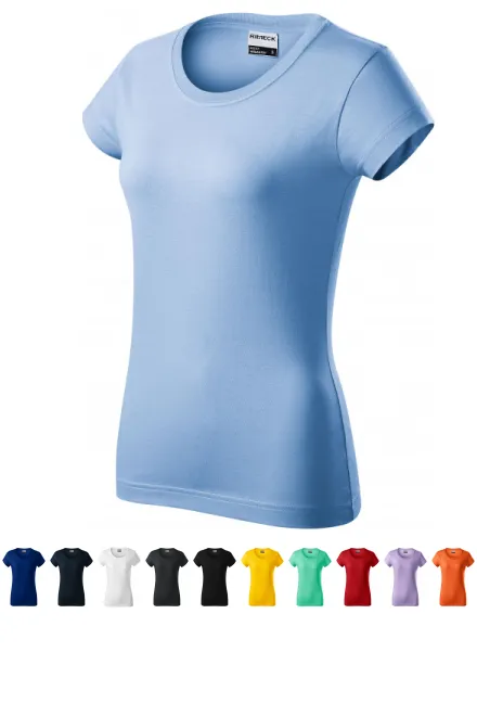 Slitstark damt-shirt, himmelsblå