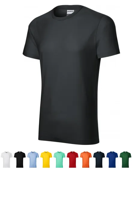 Slitstark herr-T-shirt, ebenholts grå