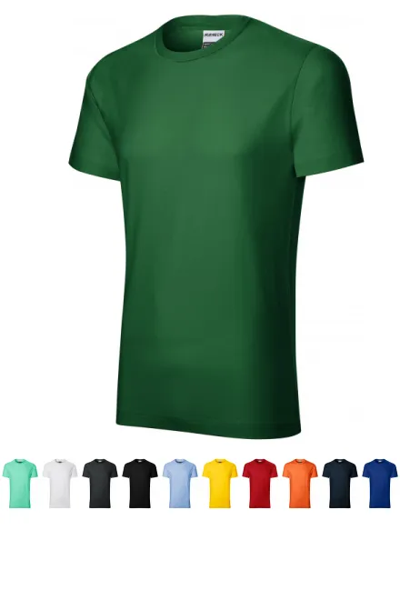 Slitstark herr-T-shirt, grön på flaska