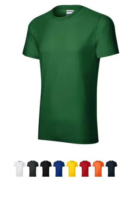 Slitstark herr-T-shirt tyngre, grön på flaska