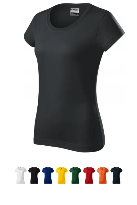 Slitstark tungvikt damt-shirt, ebenholts grå