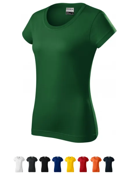 Slitstark tungvikt damt-shirt, grön på flaska