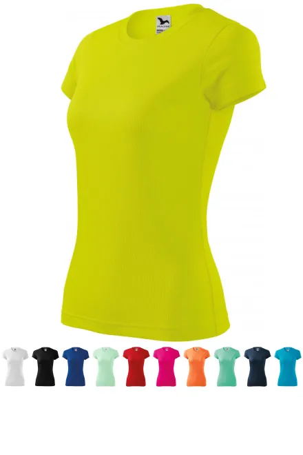 T-shirt för damer, neon yellow