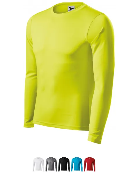 T-shirt för sport med långa ärmar, neon yellow