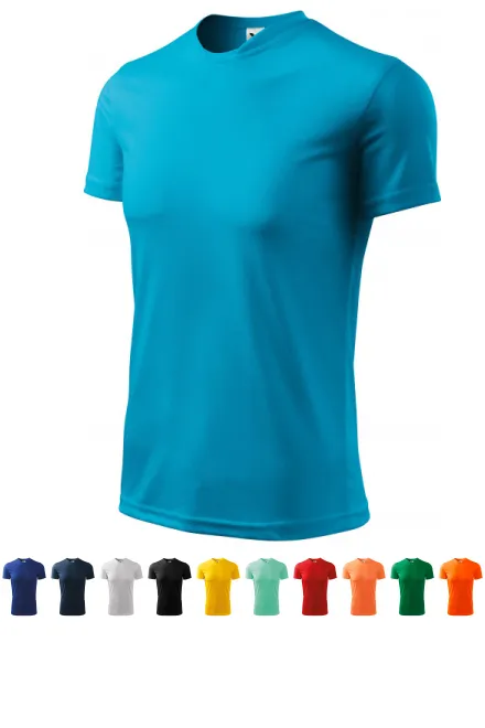 T-shirt med asymmetrisk ringning, turkos