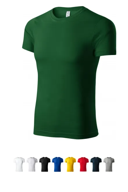 T-shirt med högre vikt, grön på flaska