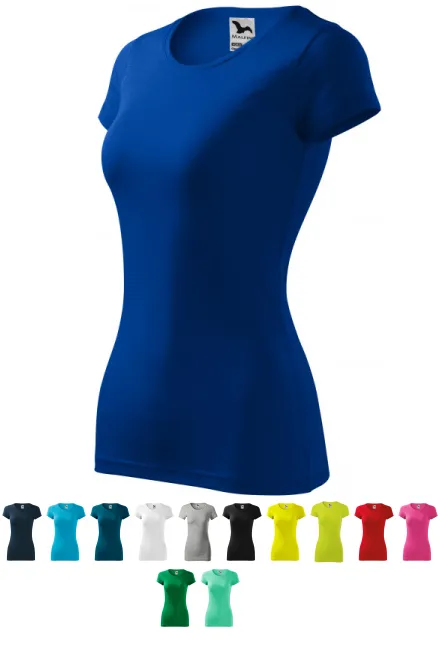 T-shirt med smal passform för damer, kungsblå