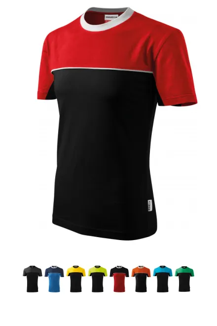 Två färger bomullst-shirt, svart
