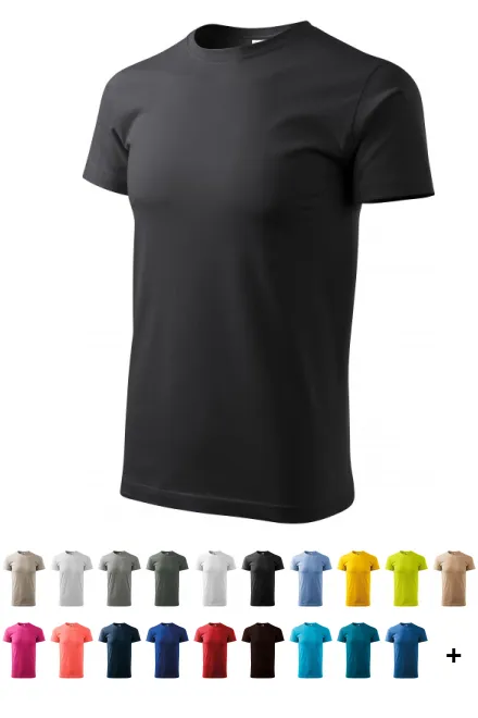 Unisex högre vikt T-shirt, ebenholts grå