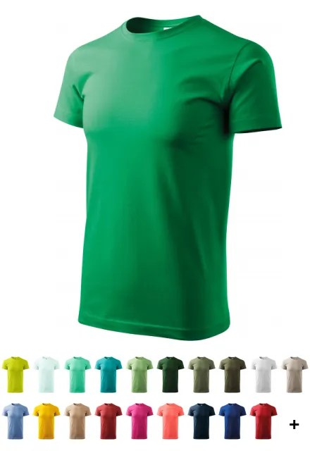 Unisex högre vikt T-shirt, gräsgrön