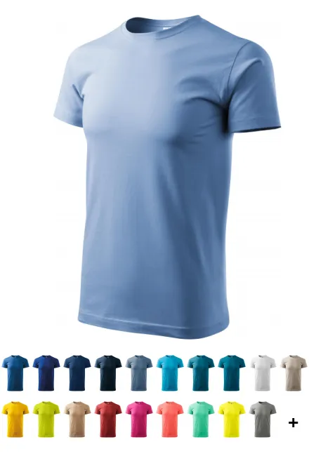 Unisex högre vikt T-shirt, himmelsblå