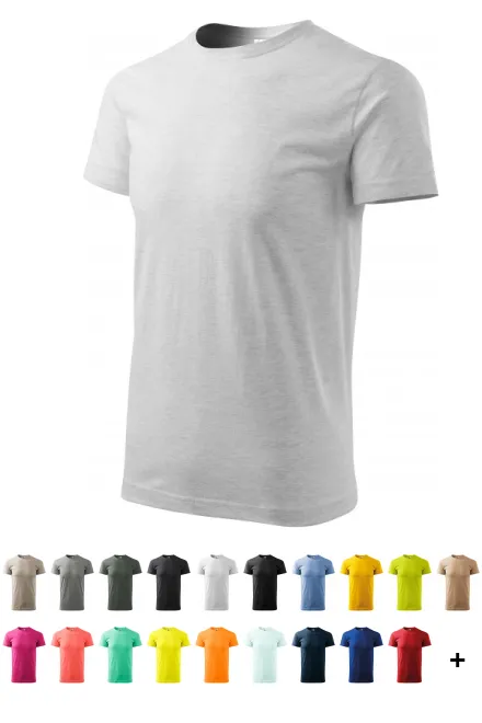 Unisex högre vikt T-shirt, ljusgrå marmor