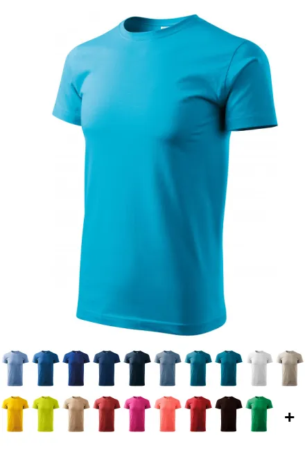 Unisex högre vikt T-shirt, turkos