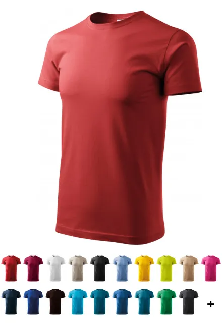 Unisex högre vikt T-shirt, vinröd