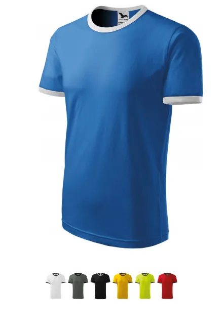 Unisex kontrast T-shirt, ljusblå