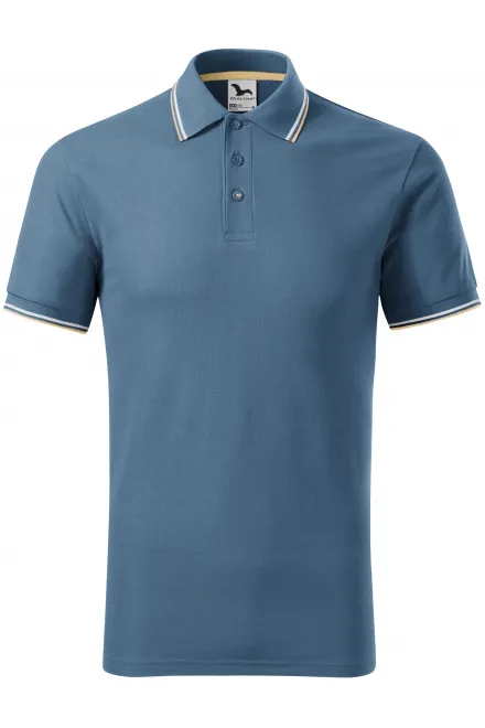 Klassisk pikétröja för män - denim, S