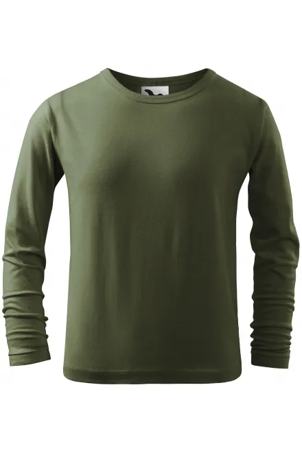Långärmad T-shirt för barn - khaki, 158 cm / 12 år