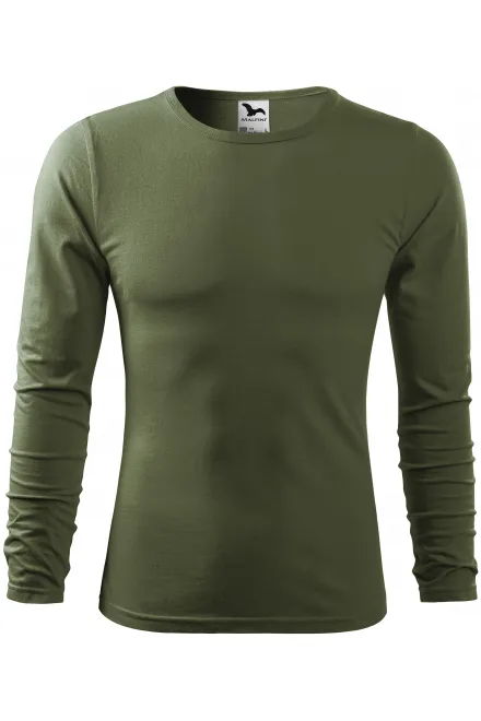 Långärmad T-shirt herr - khaki, S