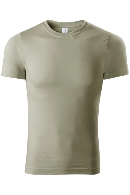 Lätt T-shirt med korta ärmar - ljus khaki, XL
