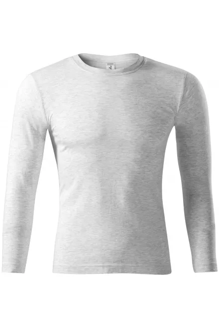 Lätt T-shirt med långa ärmar - ljusgrå marmor, L