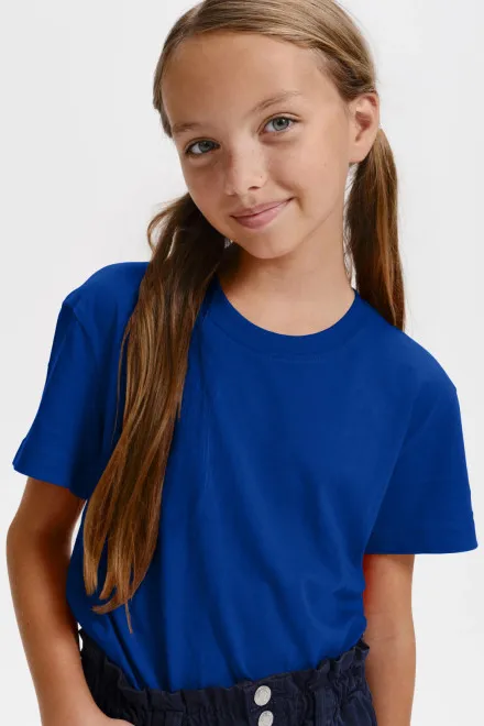 Barnens lätta T-shirt, kungsblå