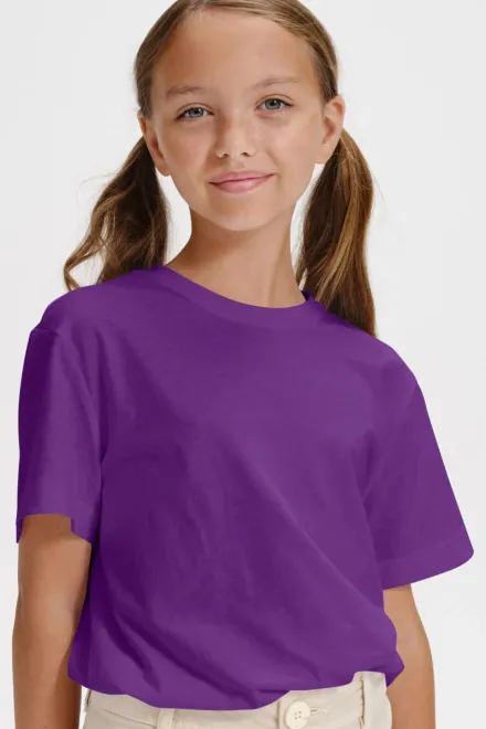 Barns enkla T-shirt, lila