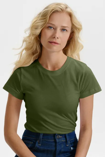 Dam enkel T-shirt, khaki