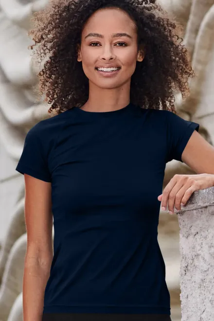 Dam T-shirt för sport, mörkblå