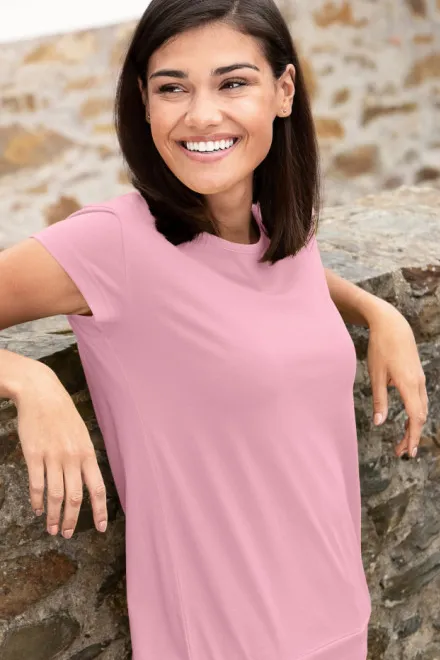 Damer trendig T-shirt, rosa