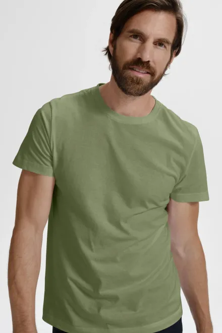 Enkel T-shirt för män, khaki