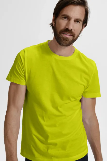 Enkel T-shirt för män, limegrön